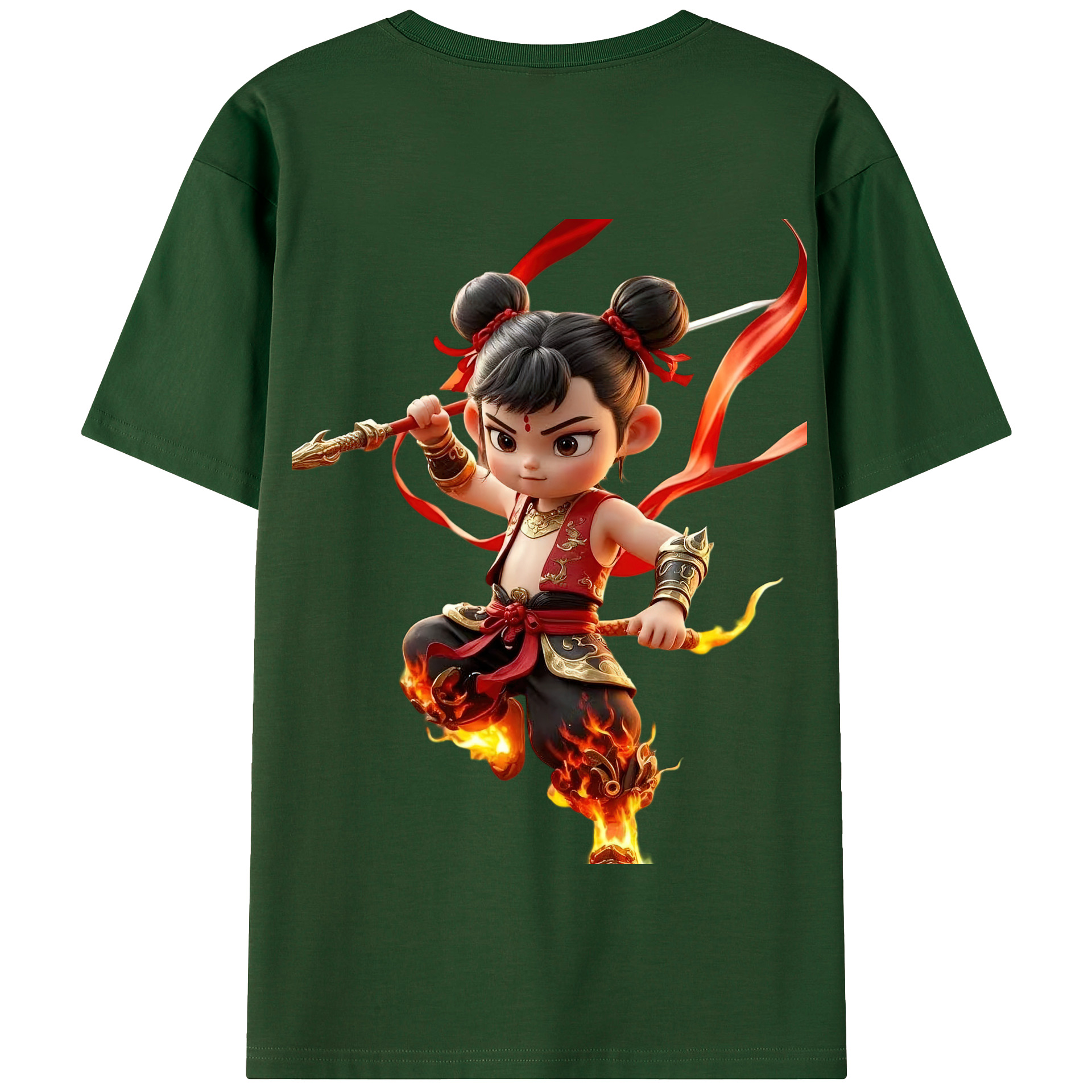 Ne Zha 2 ナタ 魔童の大暴れ 綿100％半袖Tシャツ（背面プリント）